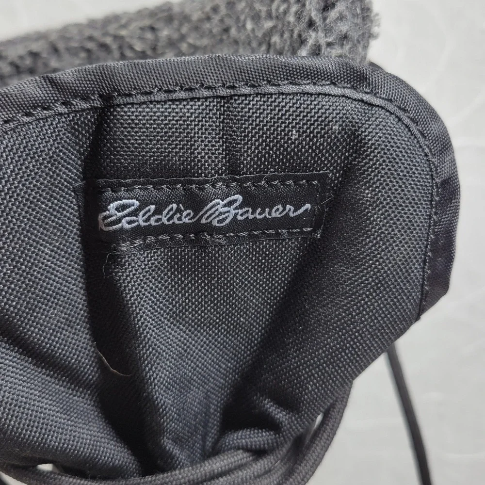 Eddie Bauer Shane Snow Boots 10 Mens Black Faux Leather Insulated Lace Up Winter Eddie Bauer Shane Snow Boots 10 Mens Black Faux Leather  main image 2